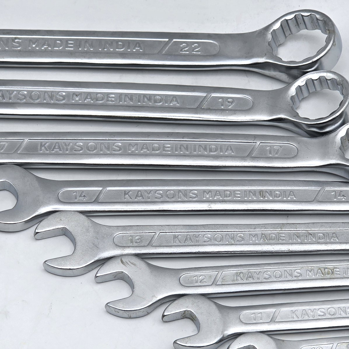 آچار یکسر تخت و یکسر رینگی کیسون مدل 6MM-22MM-12PCS مجموعه 12 عددی