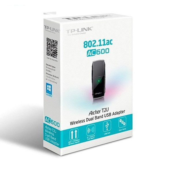 کارت شبکه USB وایرلس و دوبانده تی‌پی-لینک مدل Archer T2U