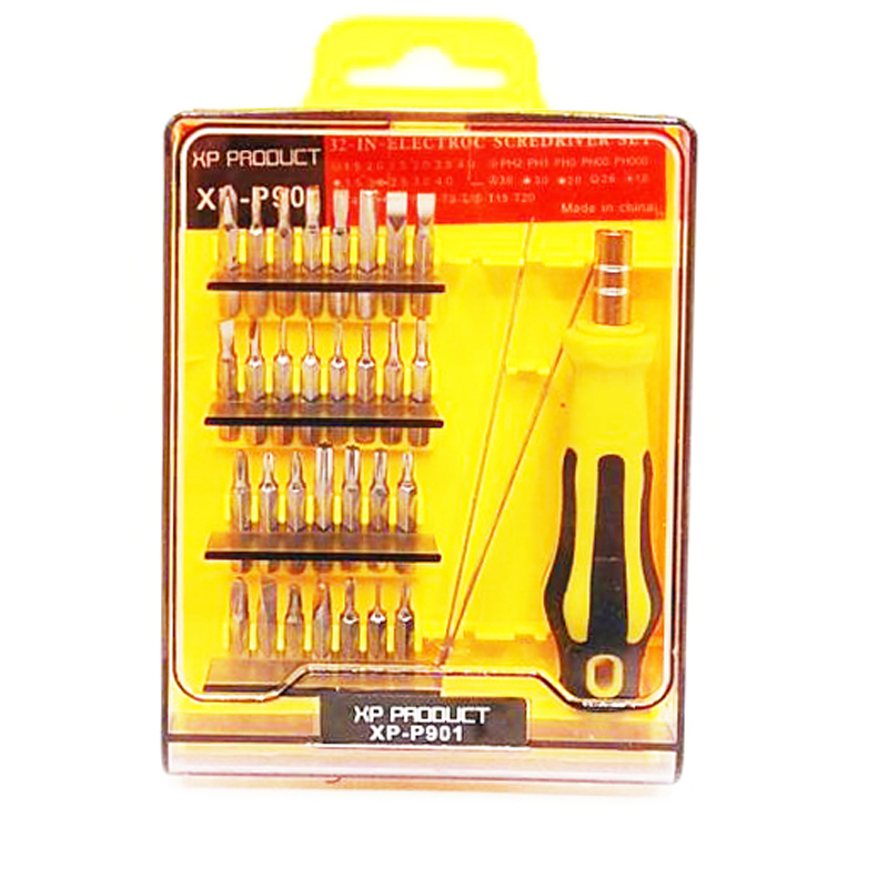 مجموعه 30 عددی سر پیچ گوشتی آهن ربایی مدل xp-p901