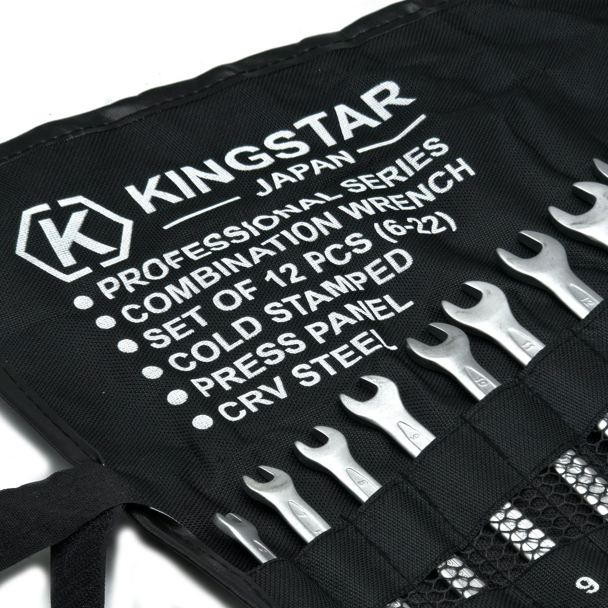 آچار یکسر تخت و یکسر رینگی کینگ استار مدل 6-22MM مجموعه 12 عددی