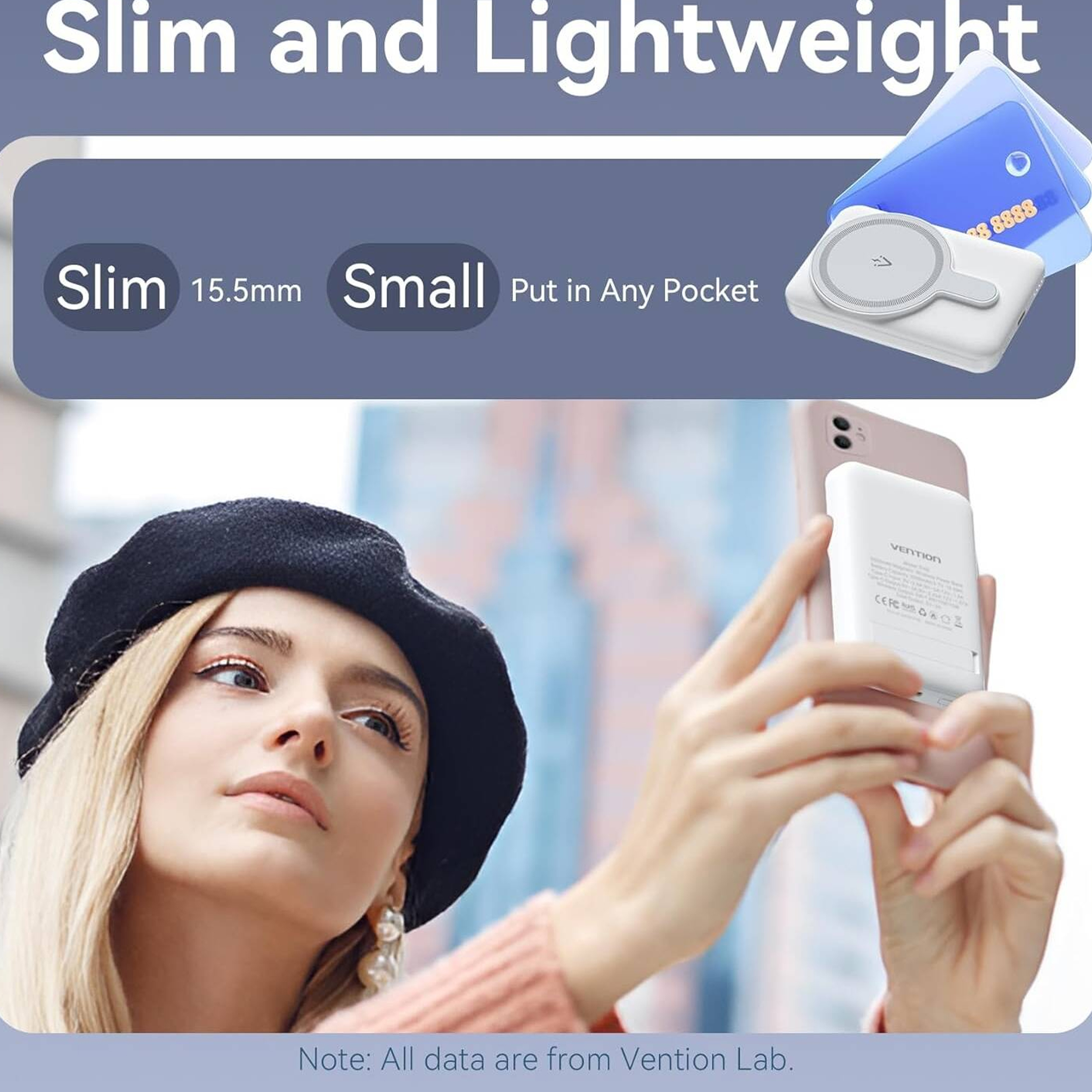 پاوربانک مگ سیف 20 وات ونشن مدل FHSB0 ظرفیت 5000 میلی آمپر ساعت