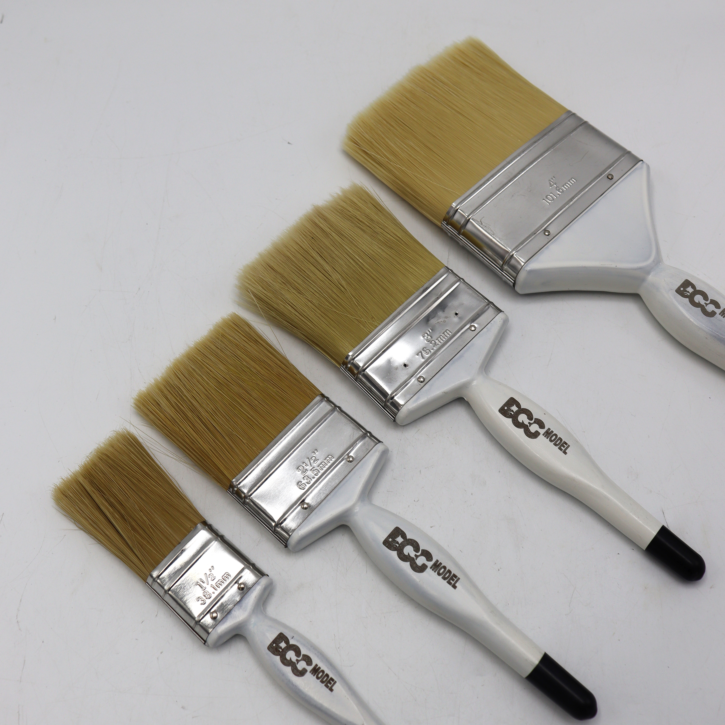 قلم مو نقاشی مدل داگ کد YP-ROGHANI-1.5-2.5-3-4INCH مجموعه 4 عددی