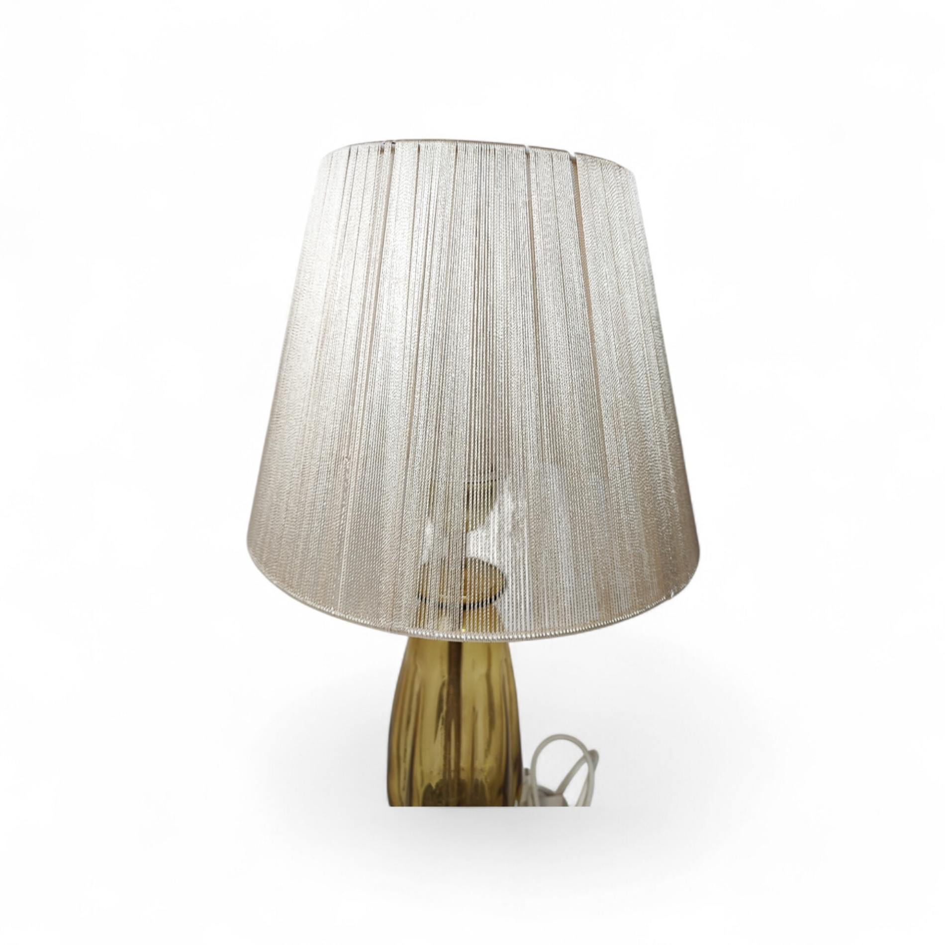 آباژور شیشه ای مدل مکرومه کد 02