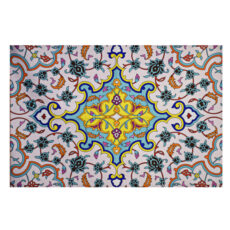 رومیزی مدل مخمل طرح کاشی کد 94