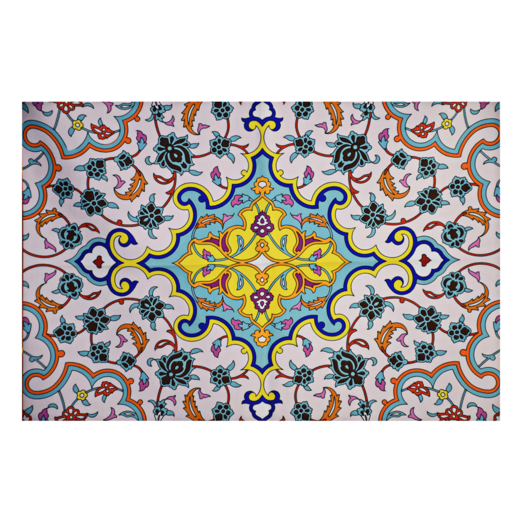 رومیزی مدل مخمل طرح کاشی کد 94