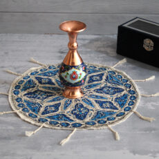 ست هدیه مدل رسمی گلدان و سفره قلمکاری