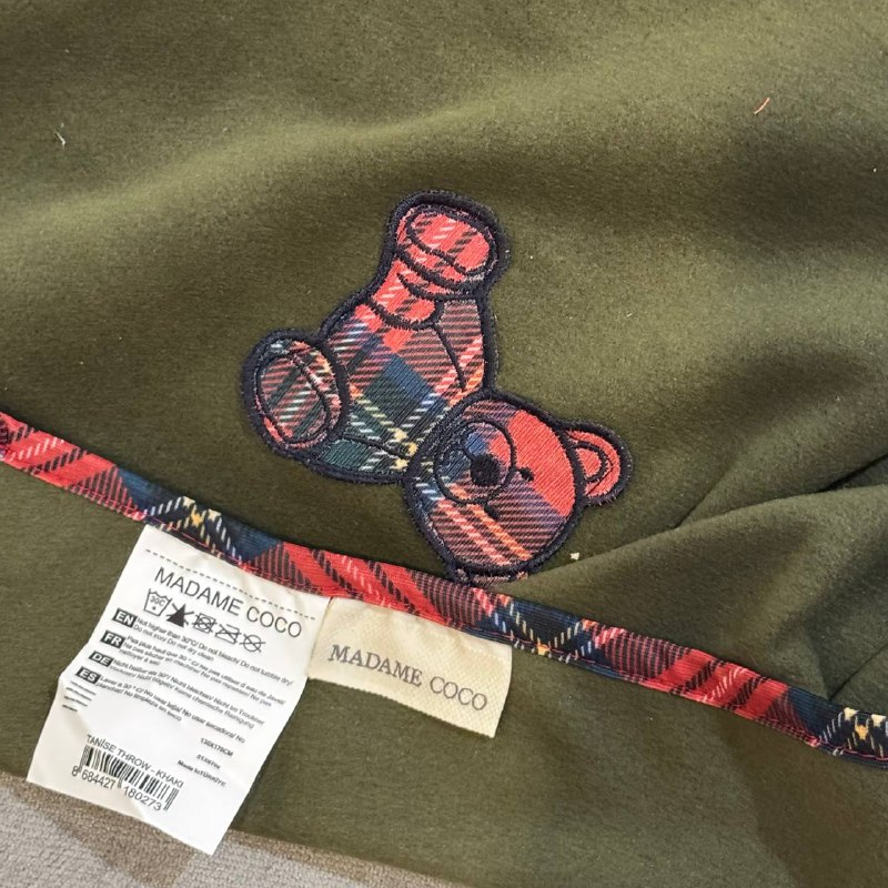 پتو مبل مادام کوکو مدل Tanise bear سایز 130*170 سانتی متر