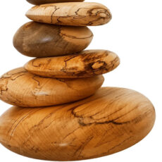 آباژور رومیزی چوبی  طرح سنگ کد Mc50