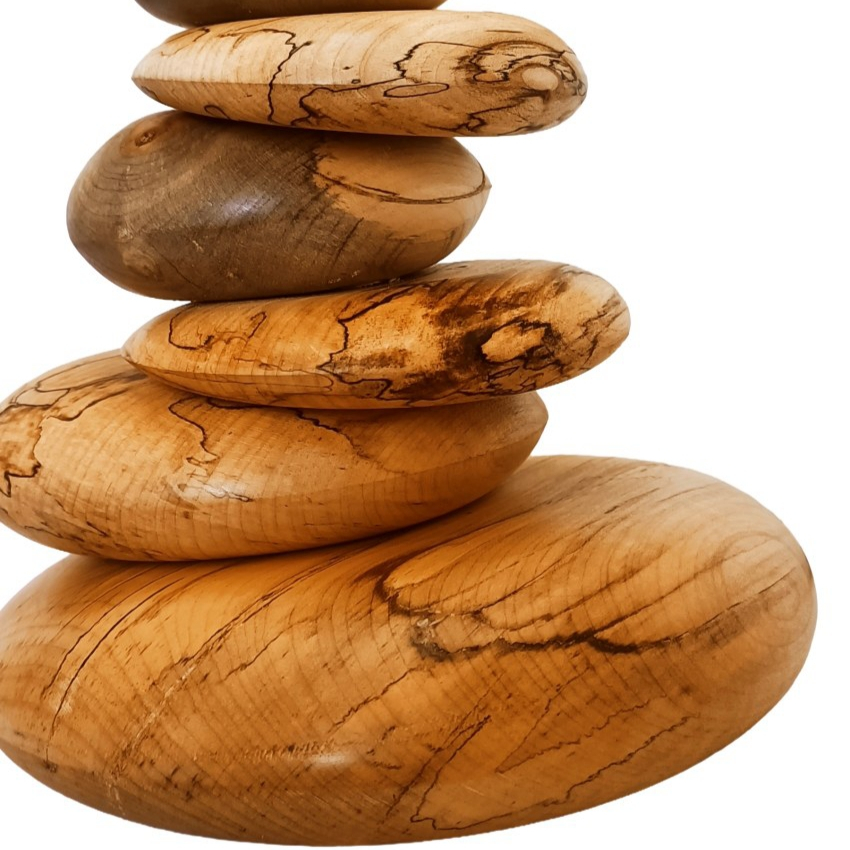 آباژور رومیزی چوبی  طرح سنگ کد Mc50