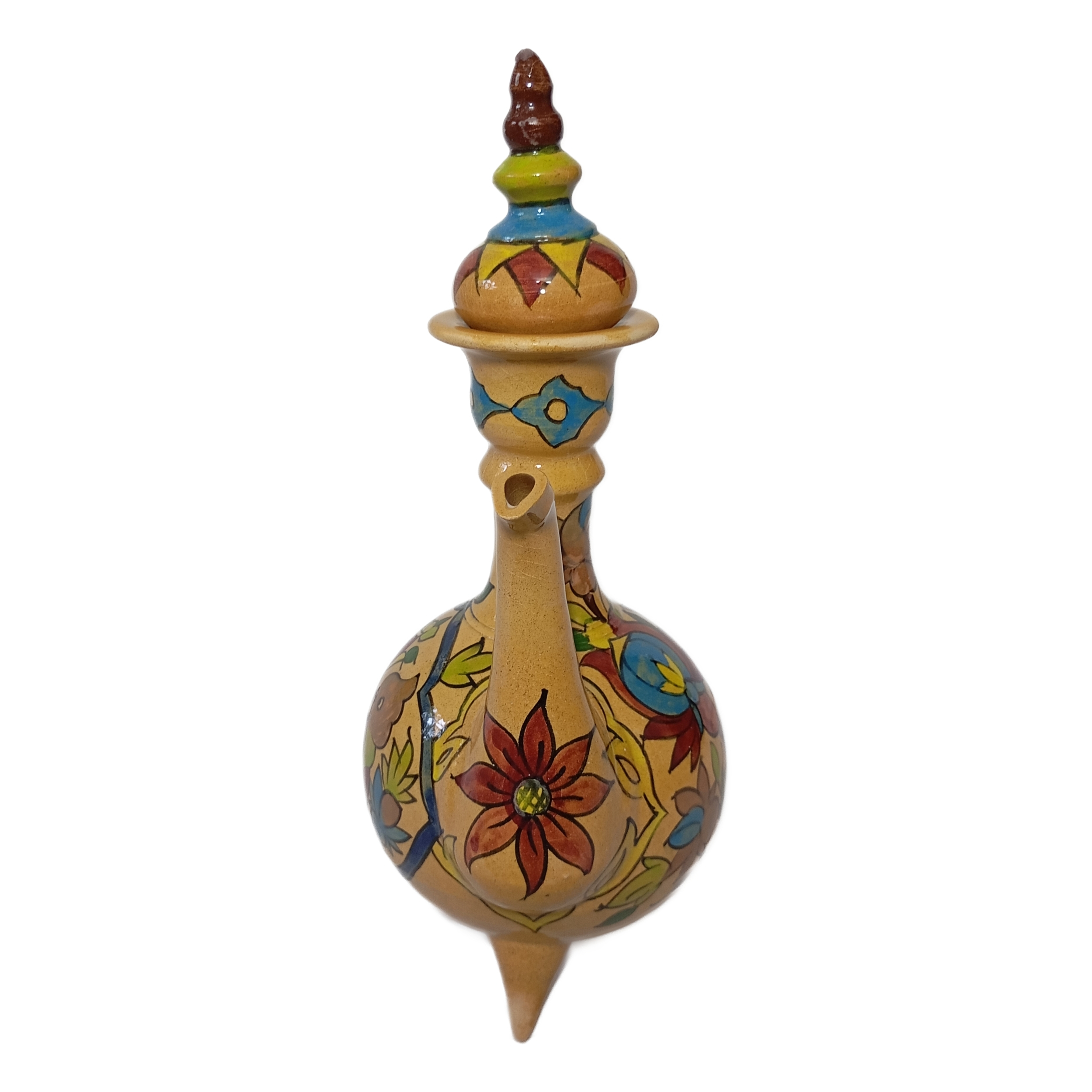 گلاب ریز سفالی طرح گل و مرغ کد 019