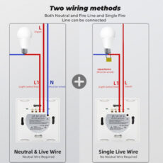 کلید  لمسی هوشمند مدل TUYA 2 GANG WiFi & RF433MHZ