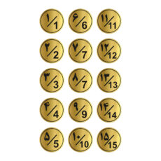 تابلو راهنما طرح پلاک اعداد مدل GNG1315 مجموعه 15 عددی