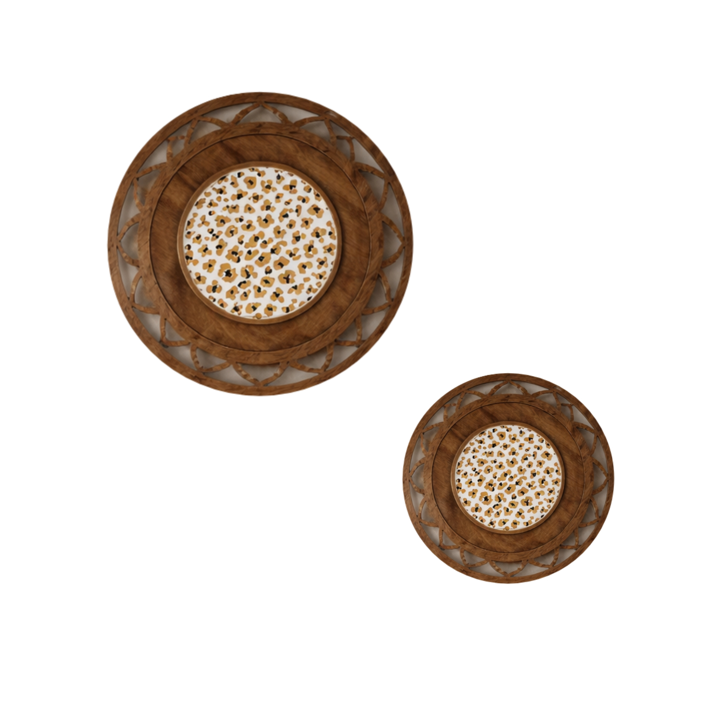 تابلو نقاشی اکریلیک مدل پلنگی کد 90 مجموعه 2 عددی