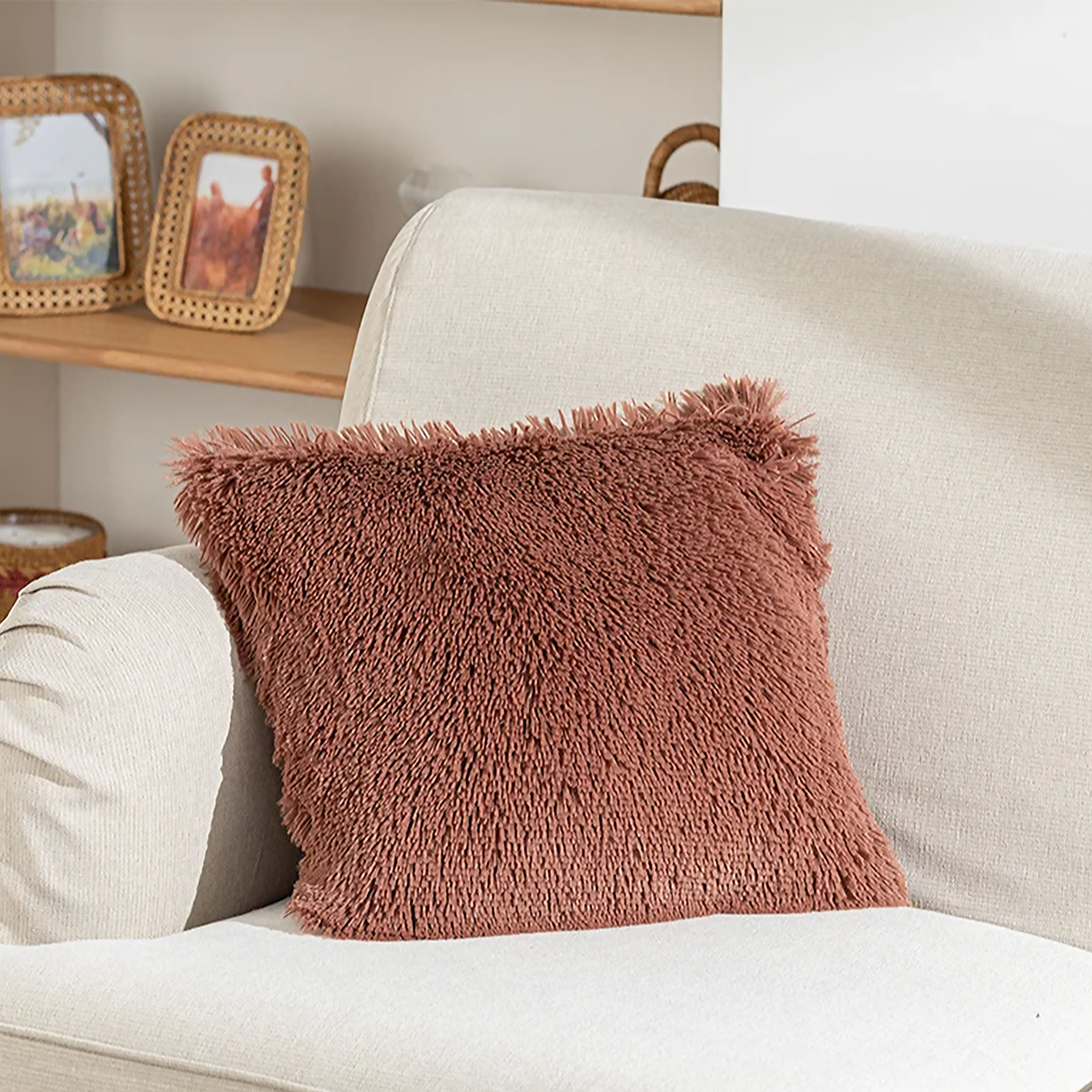 کاور کوسن انگلیش هوم مدل Fluffy Peluş G