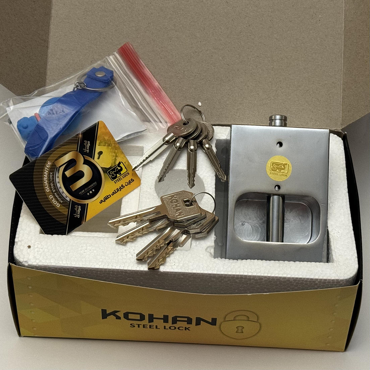 قفل کهن مدل گارددار طرح دو قفله