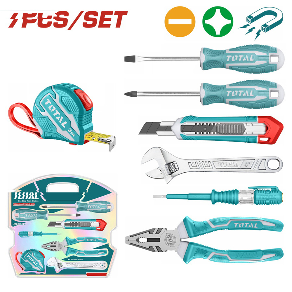مجموعه 7 عددی ابزار دستی توتال مدل THKTHP90076