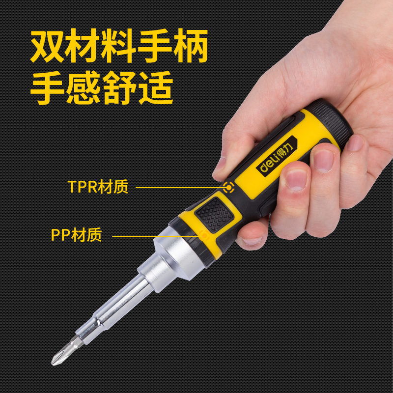 پیچ گوشتی جغجغه ای دلی مدل DL260016 مجموعه 16 عددی