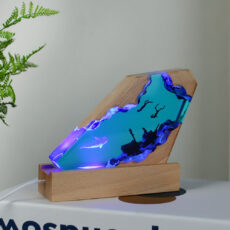 چراغ خواب مدل اقیانوس رزینی و چوبی