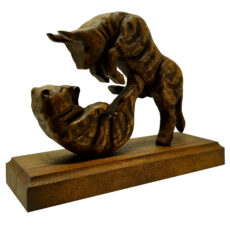 مجسمه چوبی طرح گاو و خرس مدل FR4040