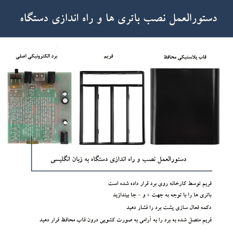 مینی یو پی اس مودم کارتخوان دوربین مدل Mini UPS 5v-9v-12v ظرفیت 45 ولت آمپر