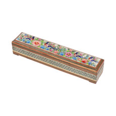 قلمدان خاتم کاری مدل نقاشی گل و مرغ