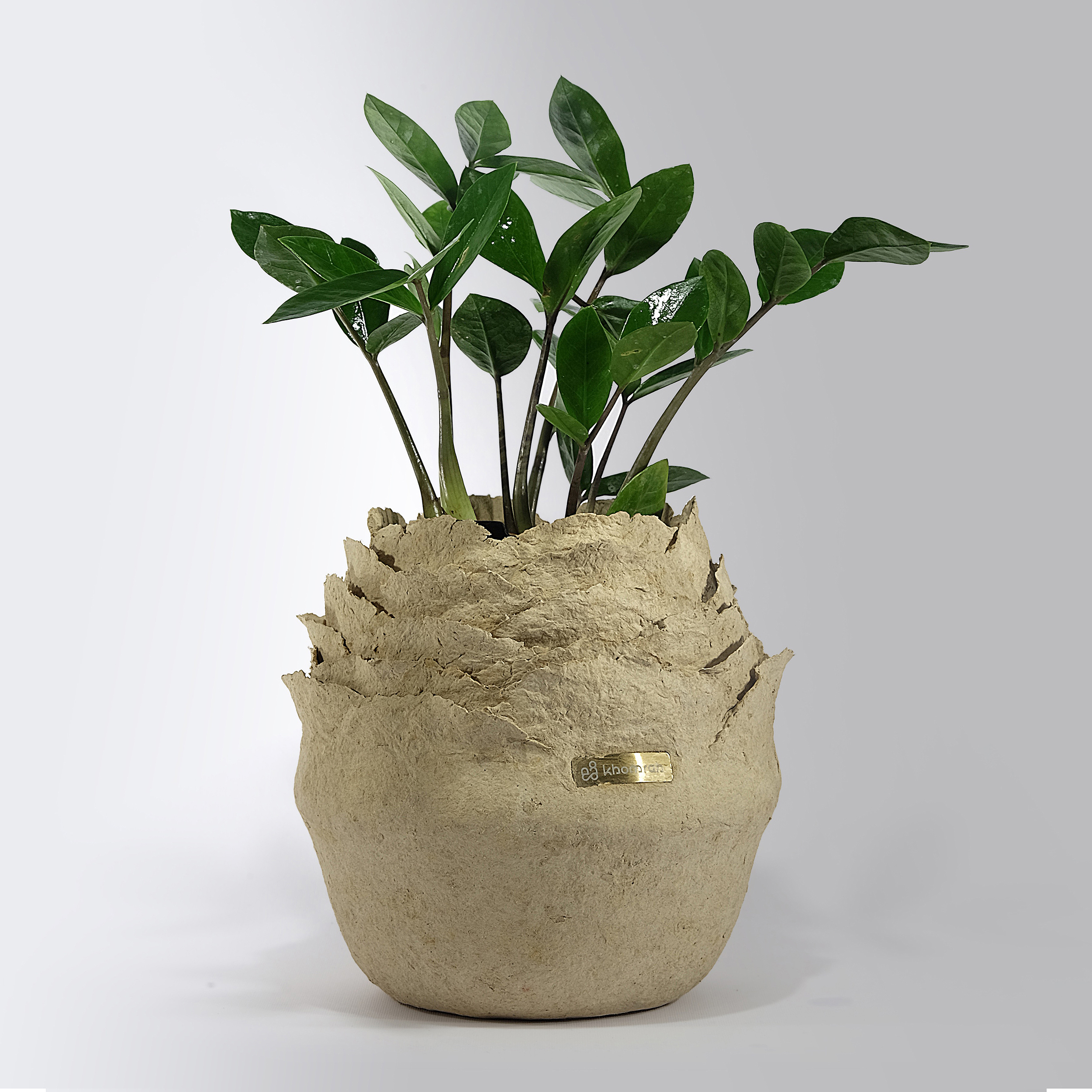 گلدان چوبی خمره مدل گل رز