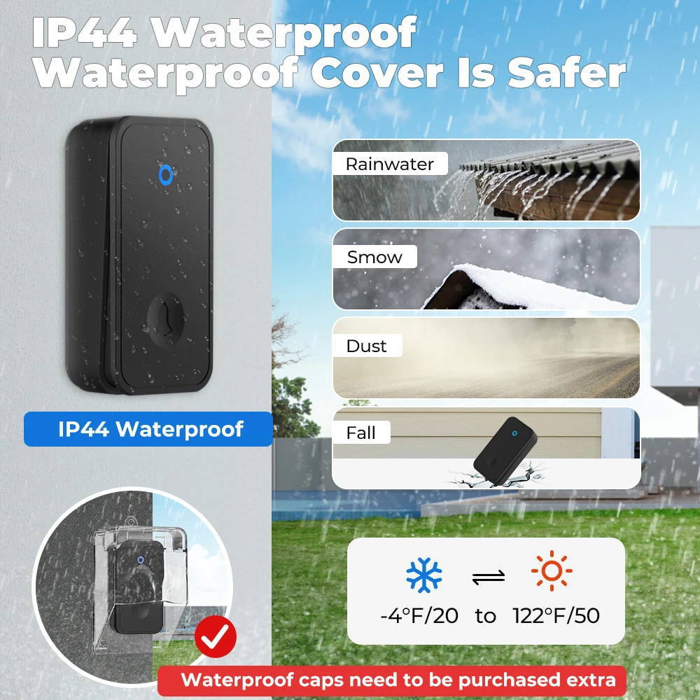 زنگ بی سیم مدل تک شستی خودشارژ