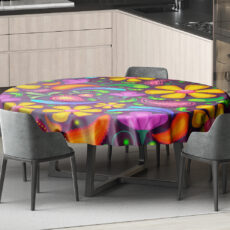رومیزی طرح دایره ای جقه مدل D-0032