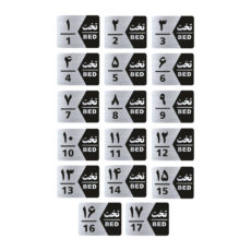 تابلو راهنما طرح شماره تخت مدل GNS1617 مجموعه 17 عددی