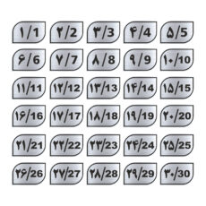 تابلو راهنما طرح  پلاک اعداد مدل GNS1130 مجموعه 30 عددی