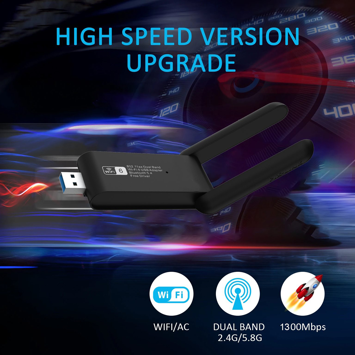 USB کارت شبکه پیکس لینک مدل UAX10 WIFI6