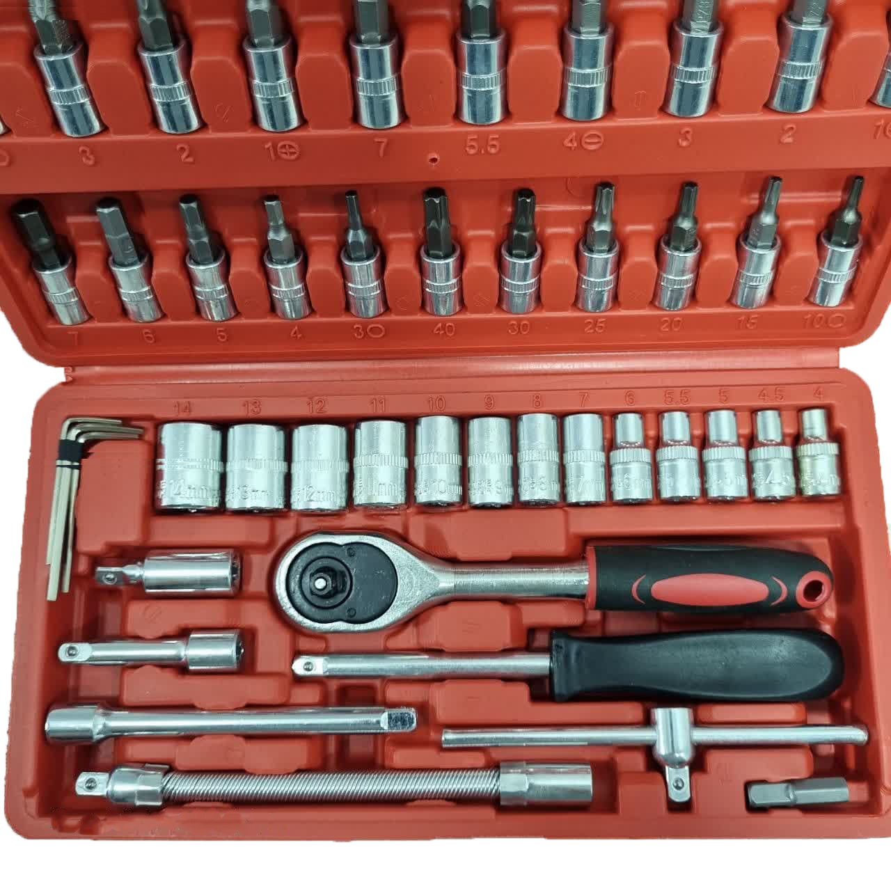 مجموعه 46 عددی آچار بکس پرو باس مدل 1/4