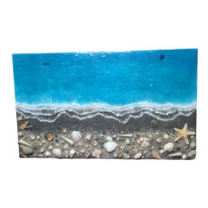 تابلو رزینی طرح ساحل و دریا