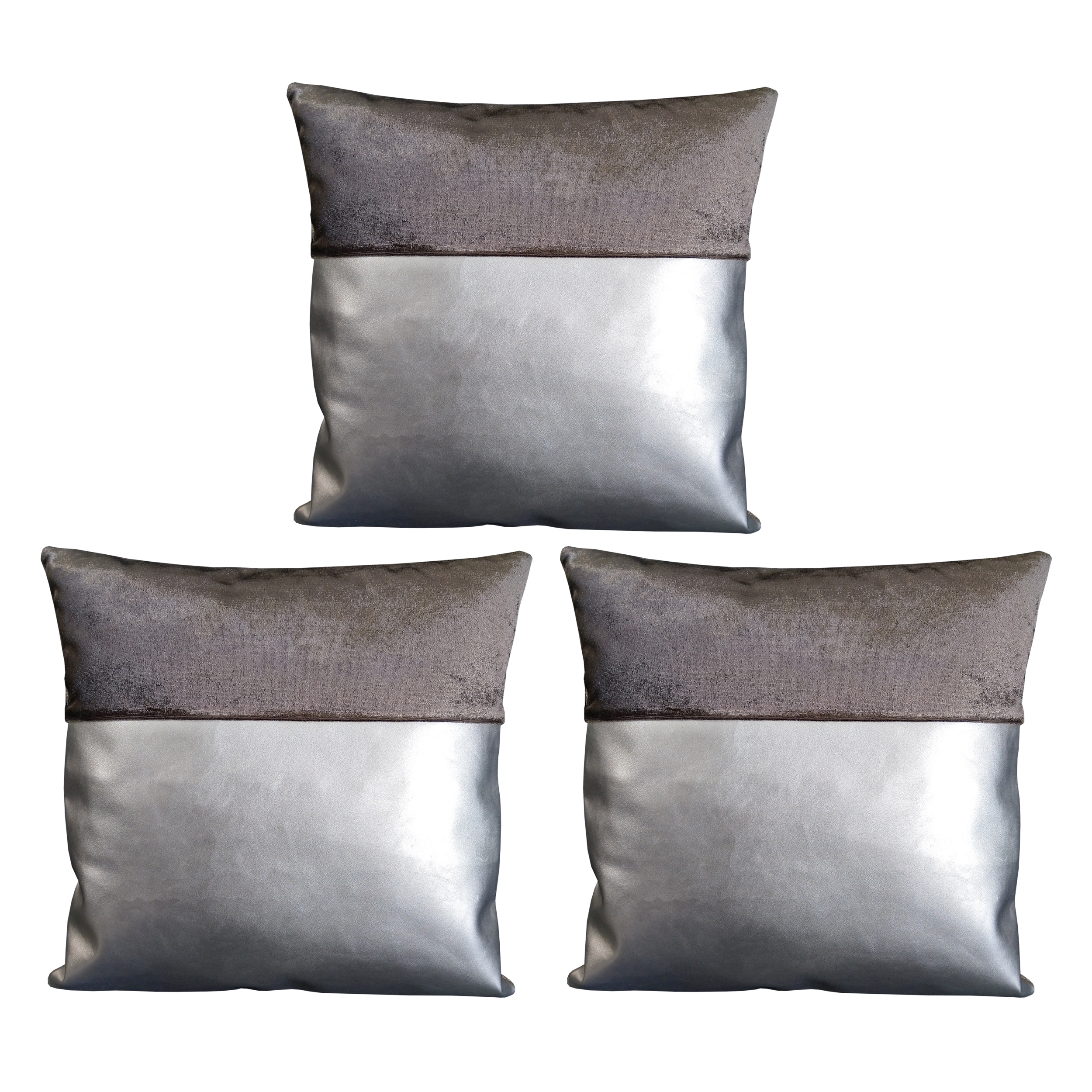 کاور کوسن مدل چرمی کد C-LEATHERY-ASF40 بسته 3 عددی