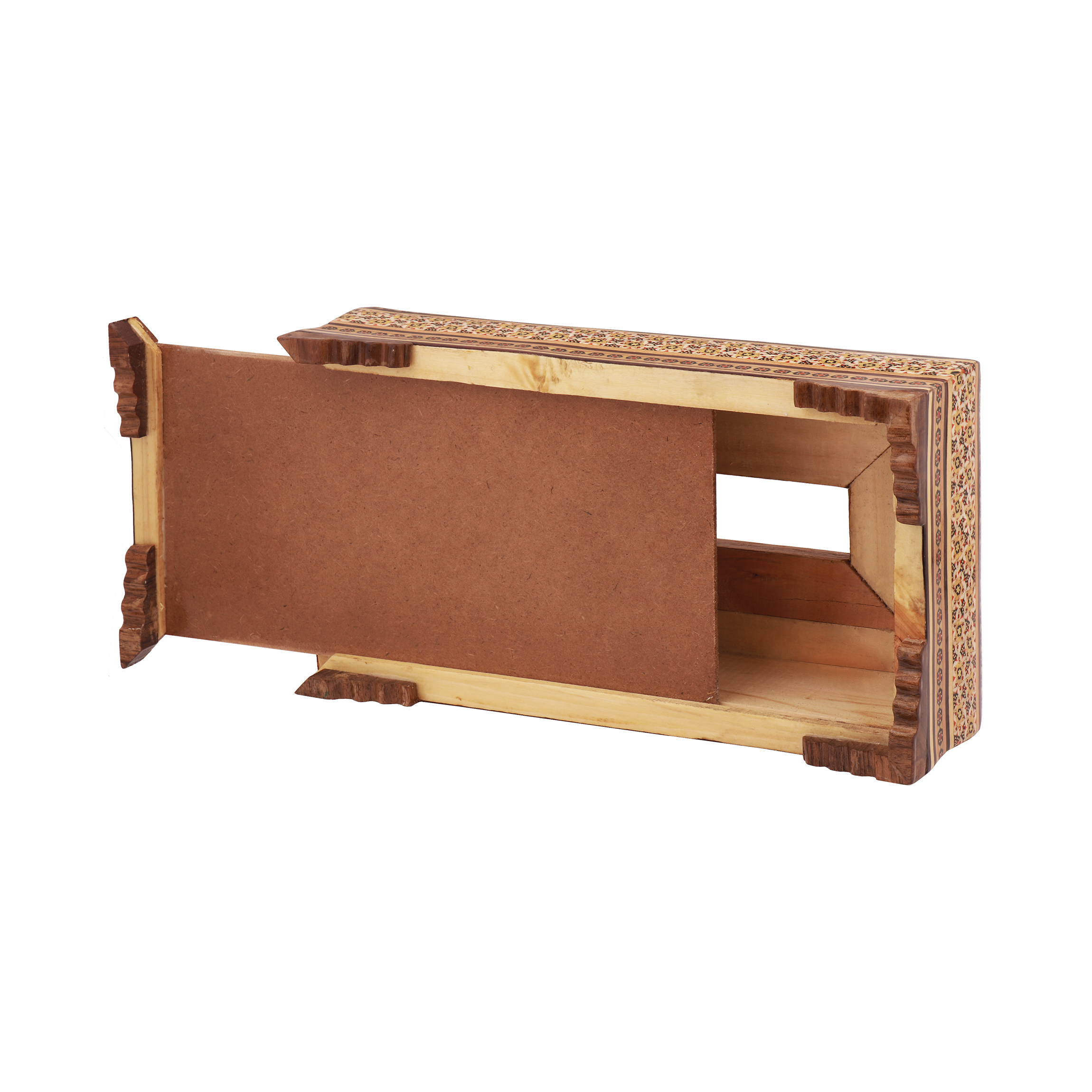 جعبه دستمال کاغذی خاتم کاری مدل نقاشی شکار