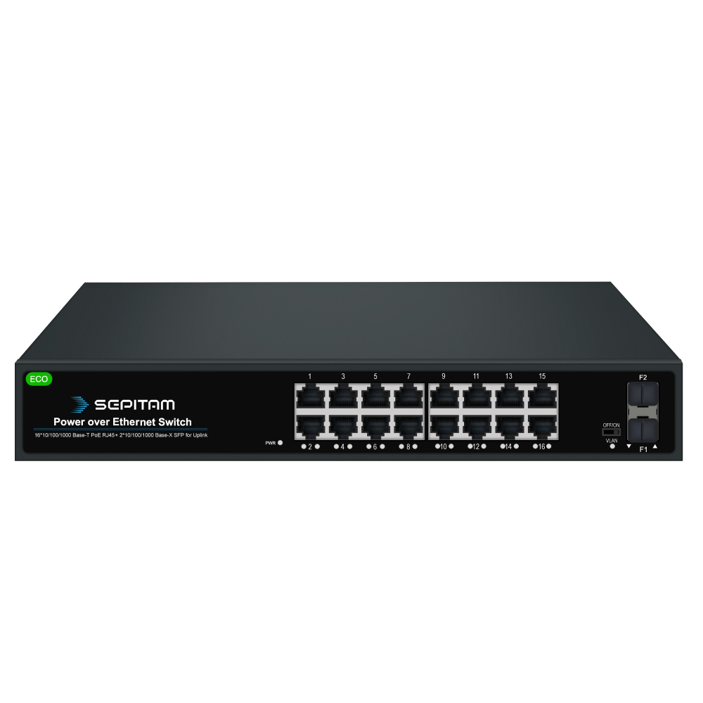 سوئیچ 16 پورت سپیتام مدل PS216G-DF-Eco