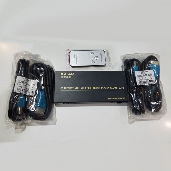 سویچ دو پورت KVM مدل Fj-4K201HU