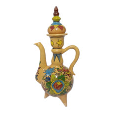 گلاب ریز سفالی طرح گل و مرغ کد 020