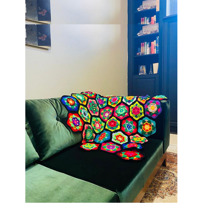 شال مبل مدل گلها سایز 110×153 سانتیمتر