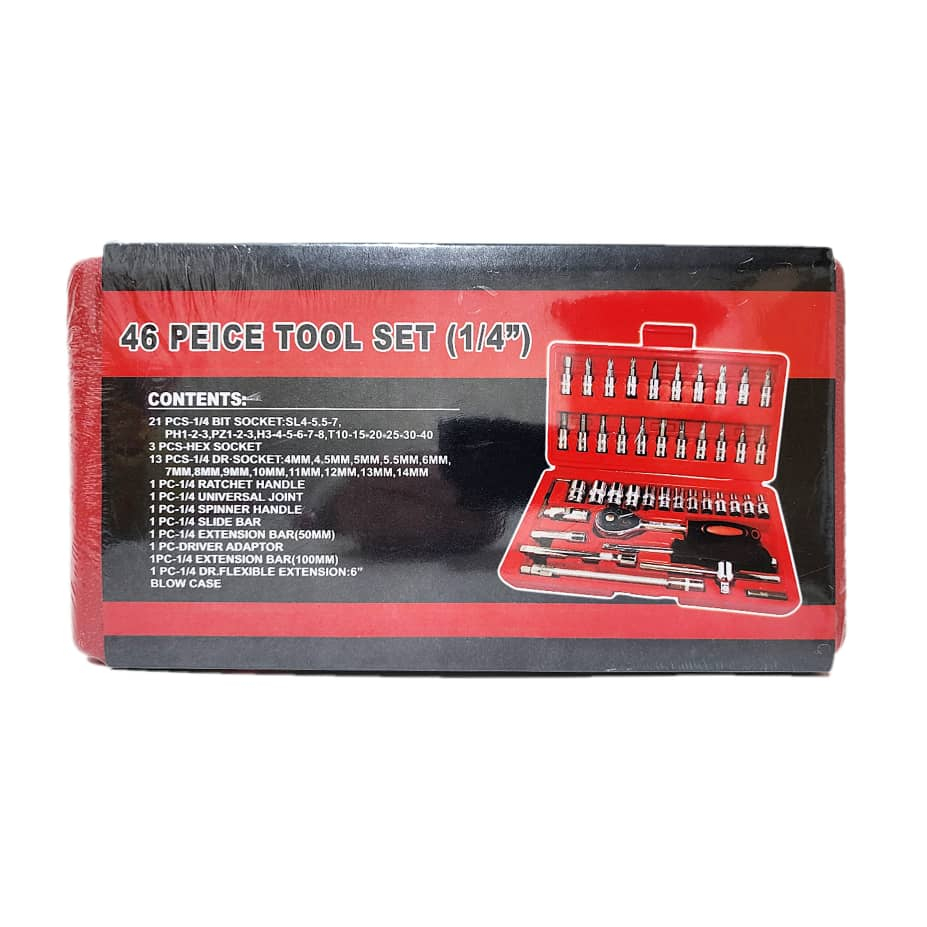 آچار بکس مدل 46peice مجموعه 46 عددی