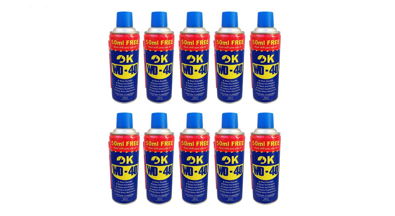 اسپری روان کننده اوکی مدل WD-40 حجم 450 میلی لیتر بسته 10 عددی