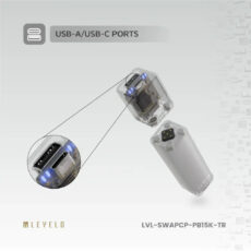 پاوربانک لِولو مدل LVL-SWAPCP-PB15K-TR ظرفیت 15000 میلی آمپر ساعت