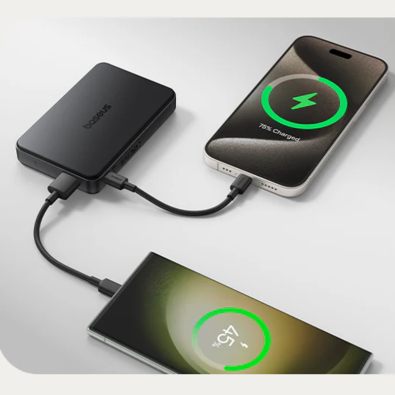 پاور بانک بیسوس مدل PPWPQ10 ظرفیت 10000 میلی آمپر ساعت