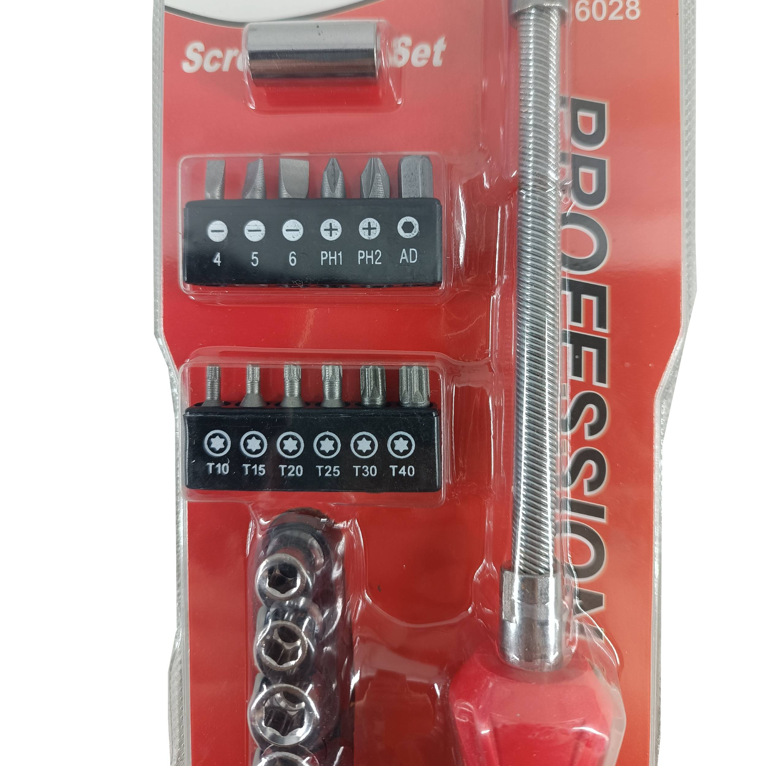 پیچ گوشتی بیت ستاره ای موبینس کد 6028 بسته 23 عددی