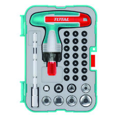 پیچ گوشتی و سری پیچ گوشتی و بکس توتال مدل TACSD-30316 مجموعه 31 عددی