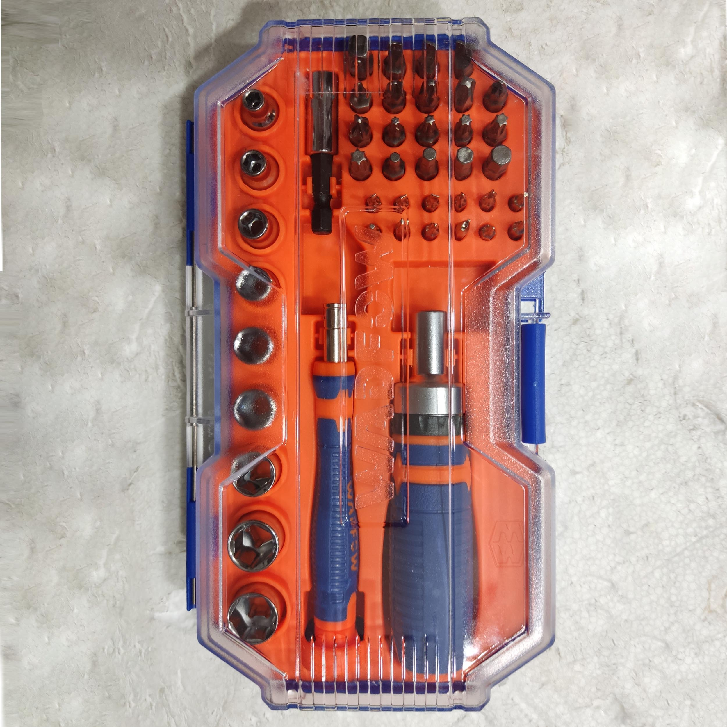 سری پیچ گوشتی آلنی و ستاره ای و بکسی وادفو مدل WSS8B43 بسته 43 عددی