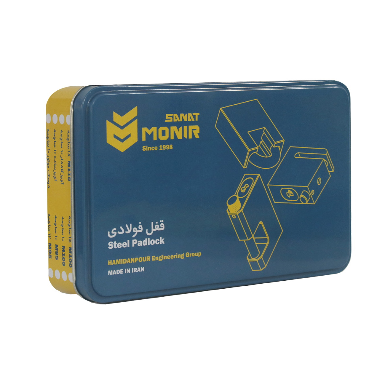 قفل منیر صنعت مدل دیسکی 10 ساچمه