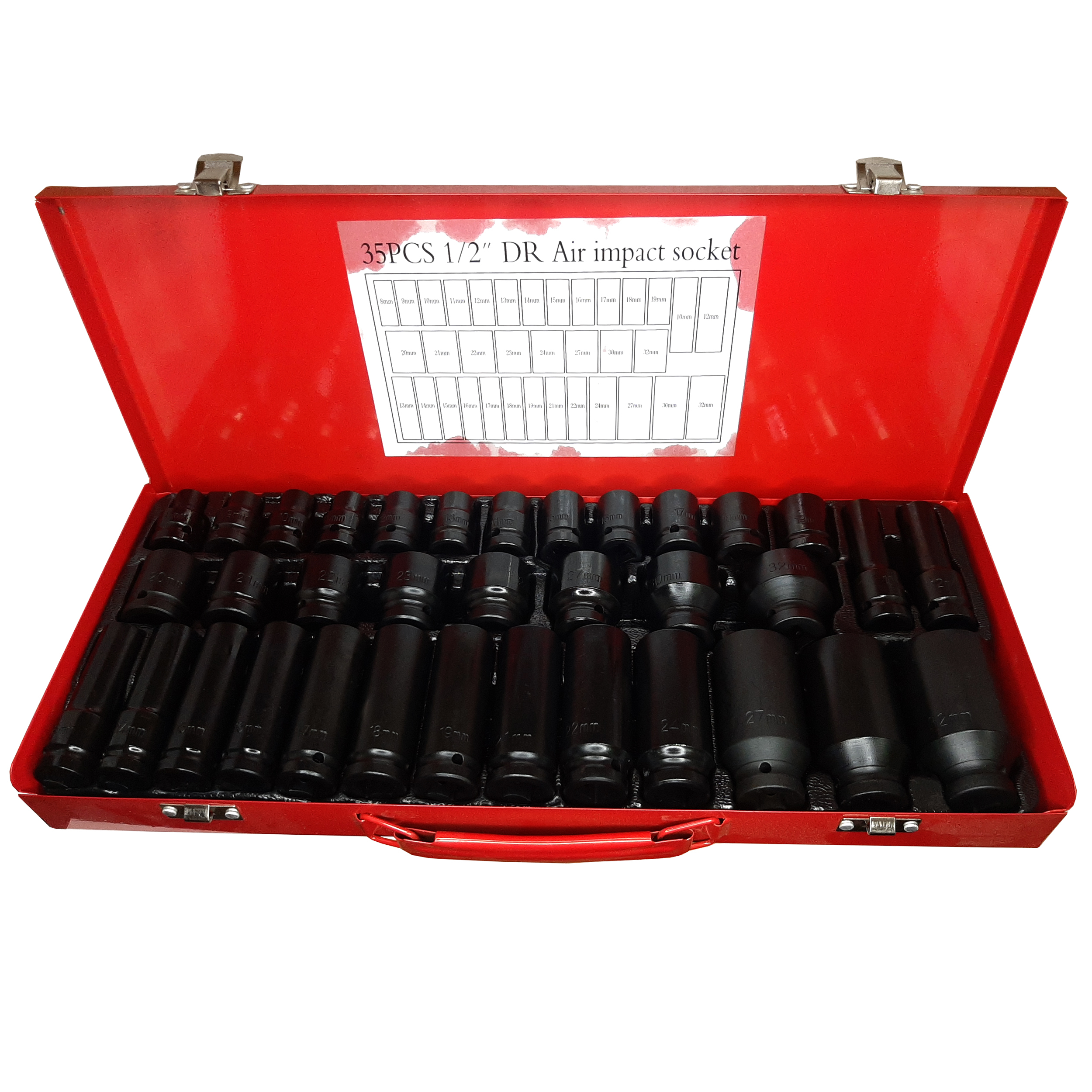 آچار و سری بکس مدل GW-LS0035 سایز 1/2 اینچ مجموعه 35 عددی