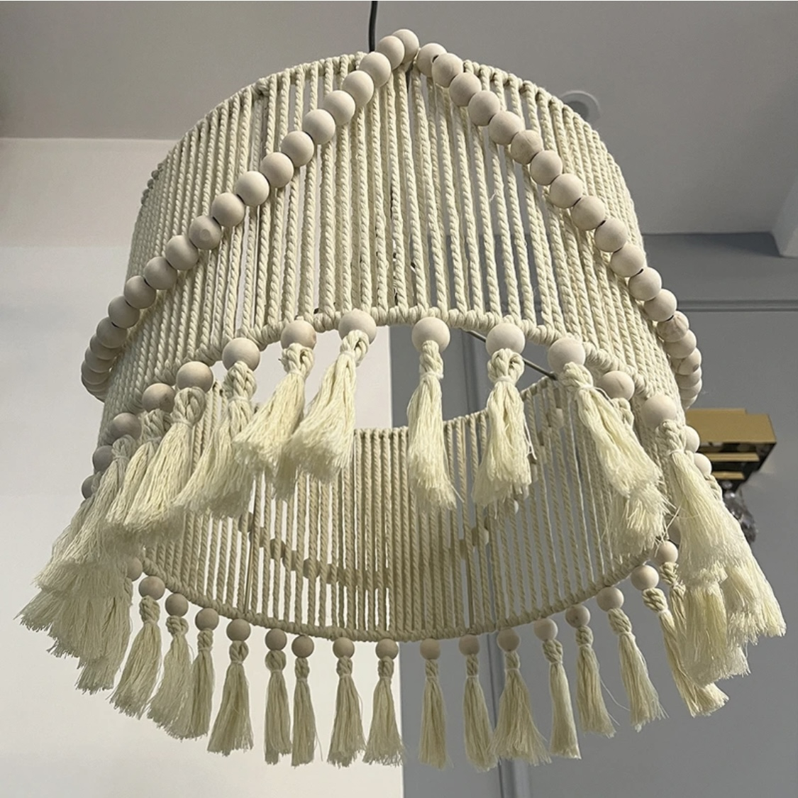 لوستر تزئینی مدل مکرومه دست ساز مراکشی کد ۰۳