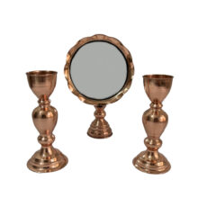 آینه و شمعدان مسی مدل لب چین کد ZH374.1